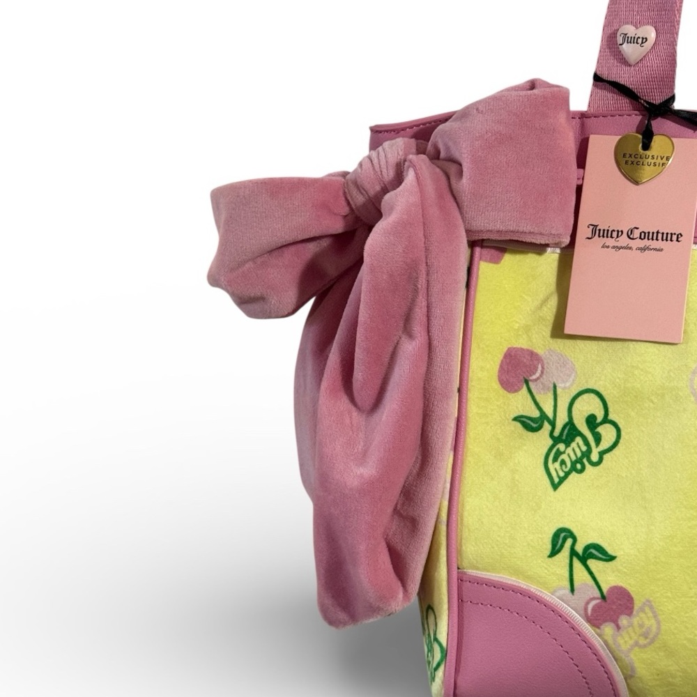 Juicy Couture Yellow Iris Multi Retro Cherry Gelato Tote Daydreamer Bag NEW NWT - Picture 3 of 15